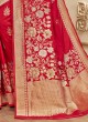 Wedding Wear Saree In Red Color